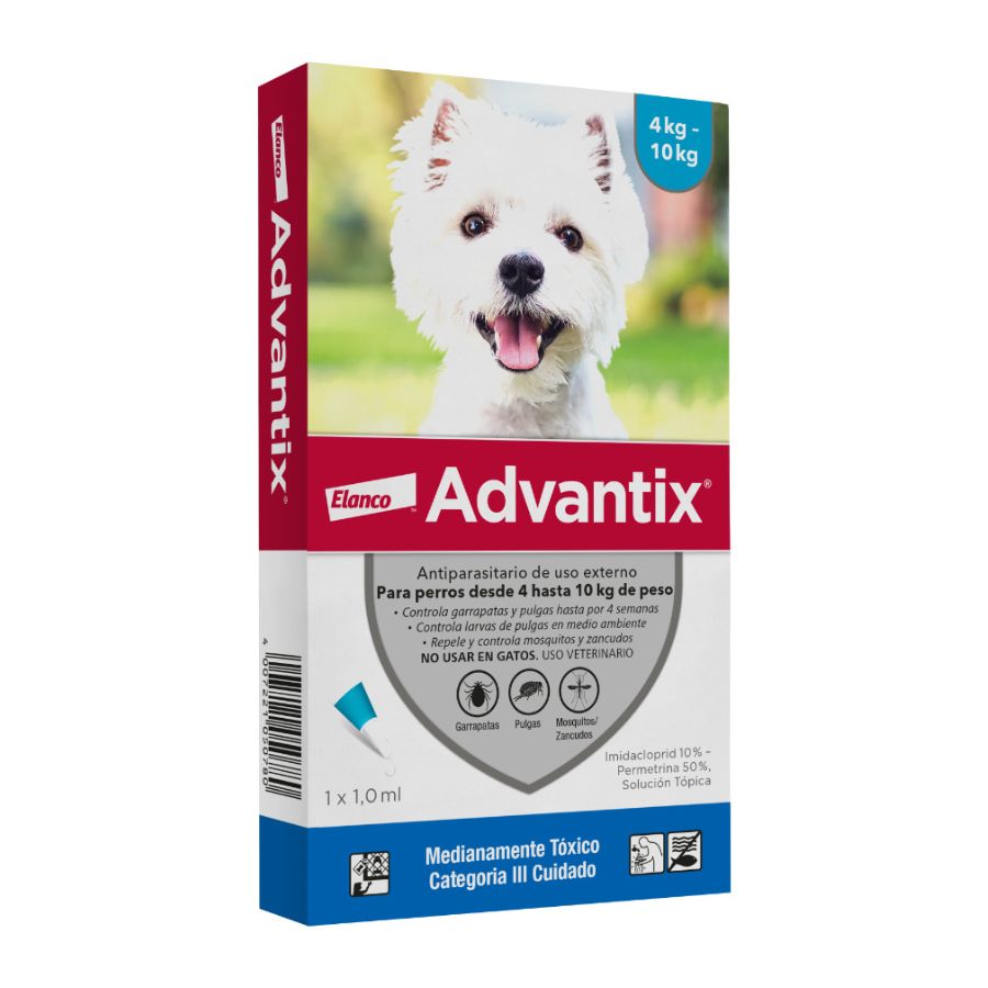 Desparasitante Advantix antiparasitarios para perros desde 4 a 10 KG, , large image number null